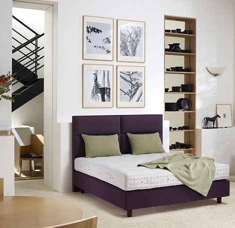Vispring boxspring Victoria,natuurlijk slapen,luxe bed,matras,puur,katoen,wol,Limited Edition